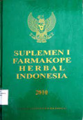 SUPLEMEN I FARMAKOPE HERBAL INDONESIA 2010