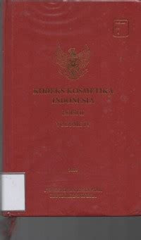 Image of Kodeks Kosmetika Indonesia Edisi II Volume IV
